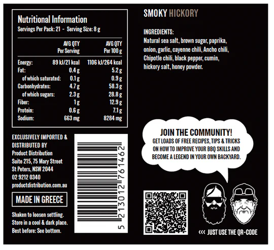 Halal Meats Sydney Quality Halal Meat Products Delivered Sydney Wide Holy Smoke Bbq Smoky Hickory Rub 175g Ingredients.webp